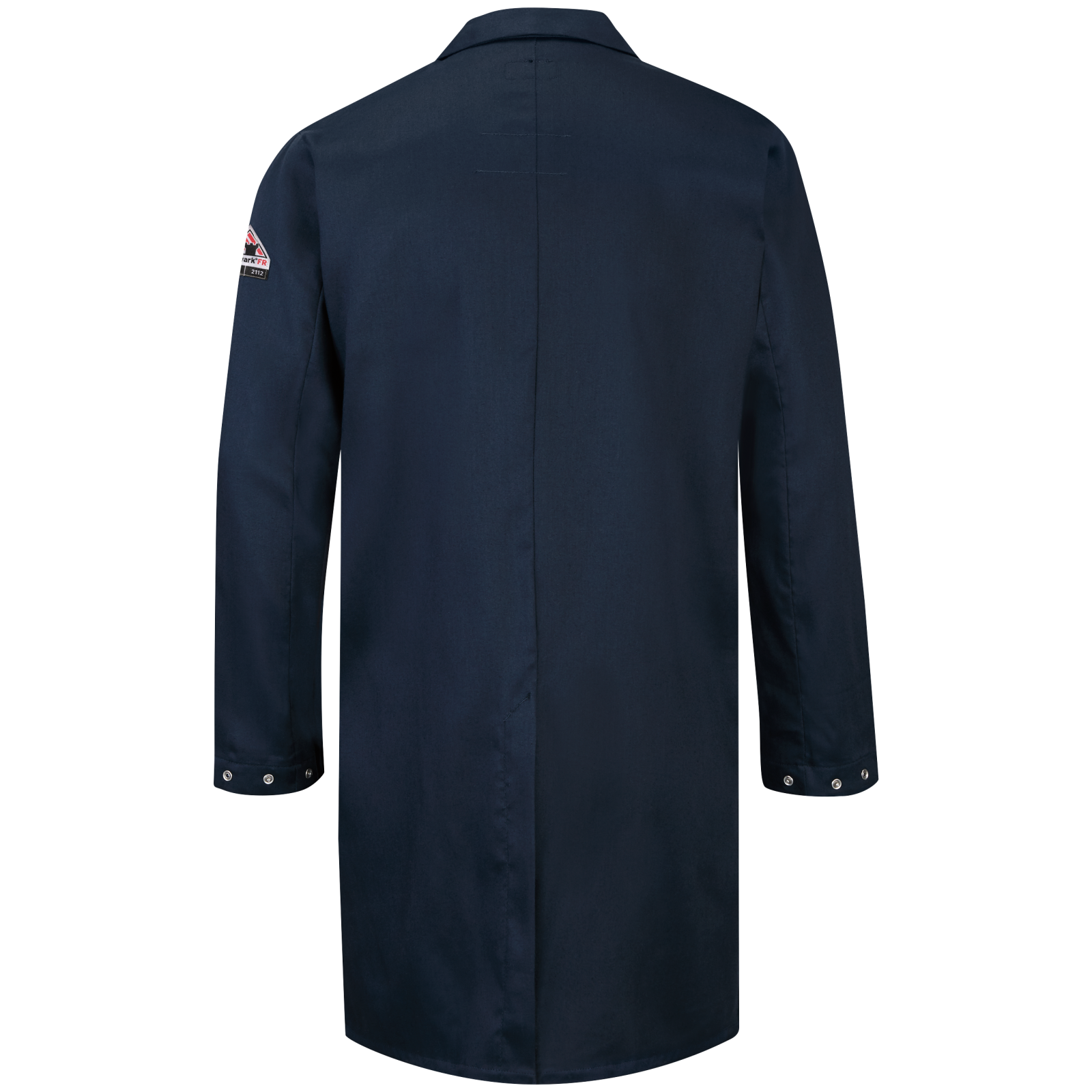 Bulwark Mens FR Concealed Snap-Front Lab Coat - Navy - KLL6NV-