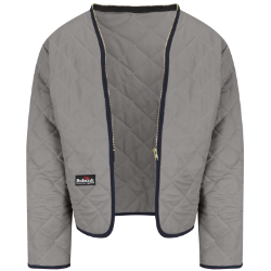 Bulwark Heavyweight FR Zip-In Modaquilt Jacket Liner - Grey winterwear,outerwear,fr,flame,fire,resistant,men,mens,boy,boys,liner,jacket,coat,hoodie,sweatshirt,sweater,zipper,zip,front,dark,light,grey,gray,charcoal