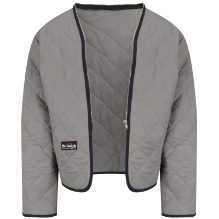 Bulwark Heavyweight FR Zip-In Modaquilt Jacket Liner - Grey winterwear,outerwear,fr,flame,fire,resistant,men,mens,boy,boys,liner,jacket,coat,hoodie,sweatshirt,sweater,zipper,zip,front,dark,light,grey,gray,charcoal