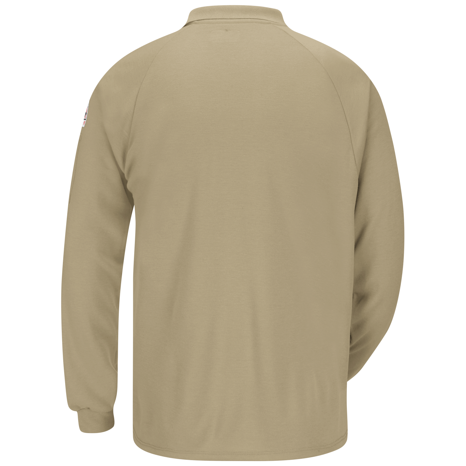 Bulwark Men's Classic Lightweight FR Long Sleeve Polo - Khaki - SMP2KH-