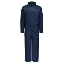 Bulwark Mens Excel FR ComforTouch Premium Insulated Coverall - Navy FR,flame,fire,resistant,men,mens,boy,boys,blues,coverall,coveralls,overalls,overall,work,onesie,dark,navy,blue,midnight