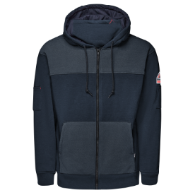 Bulwark Men's FR Full Zip Hoodie with Face Mask - Navy