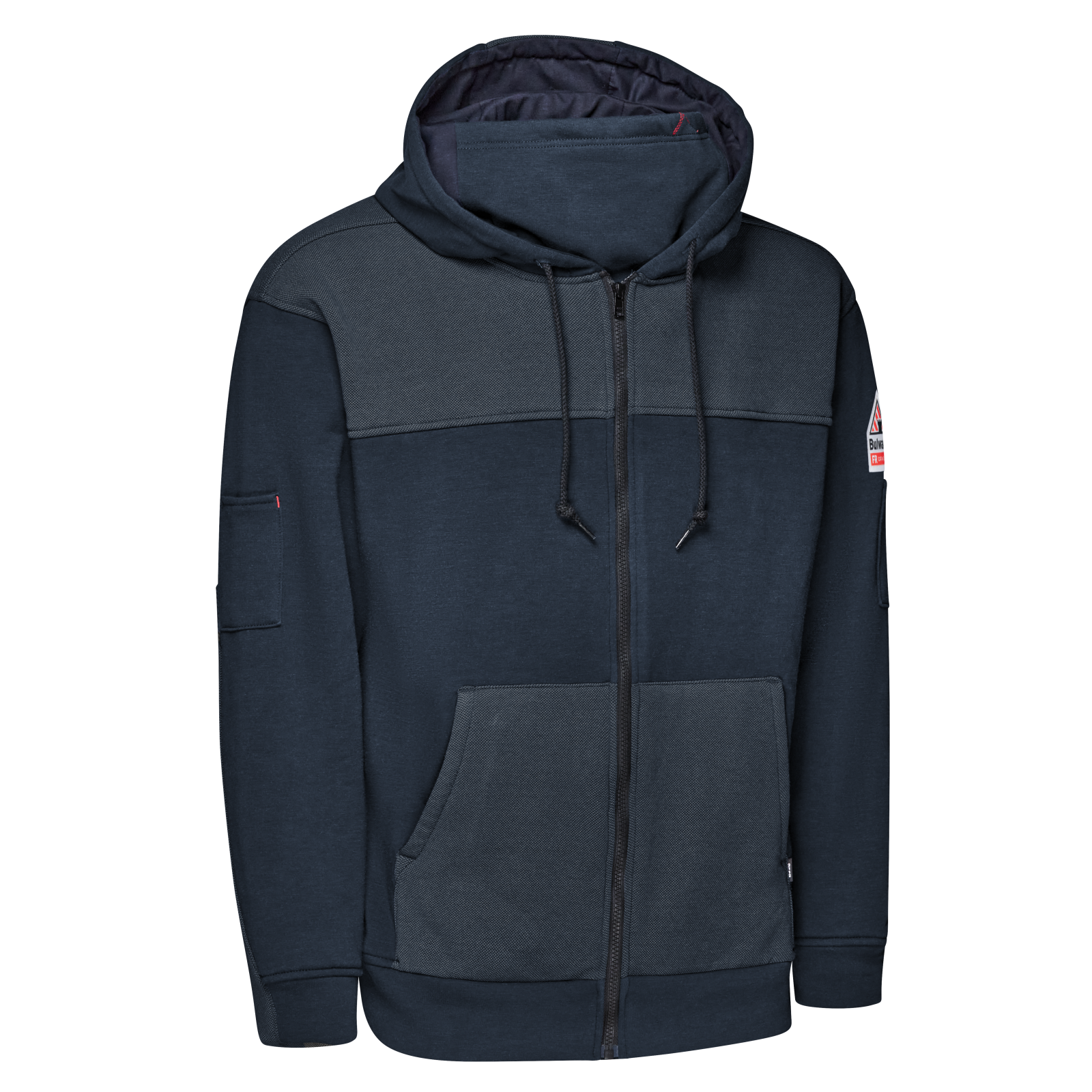 Bulwark Men's FR Full Zip Hoodie with Face Mask - Navy - SMM6NV-