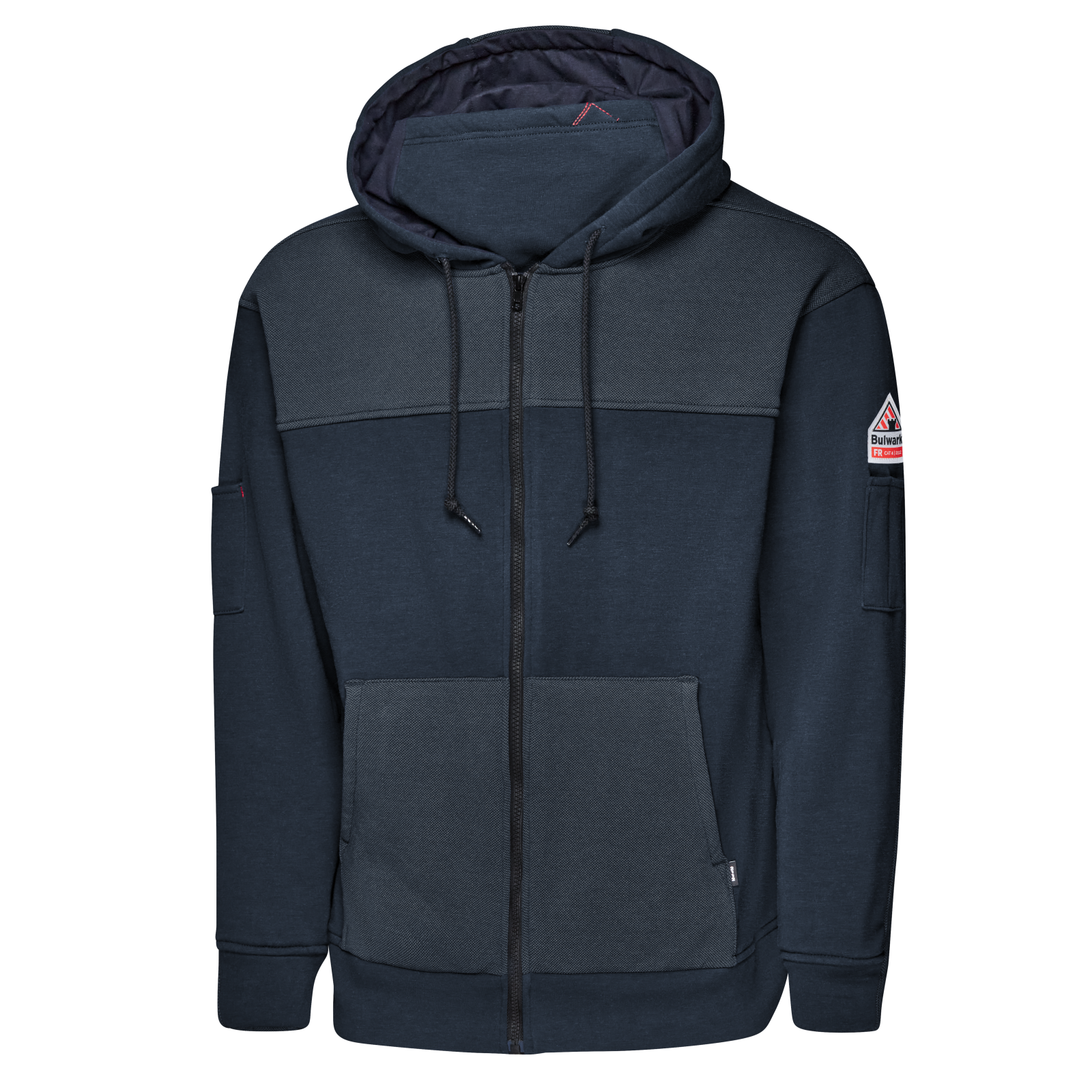 Bulwark Men's FR Full Zip Hoodie with Face Mask - Navy - SMM6NV-