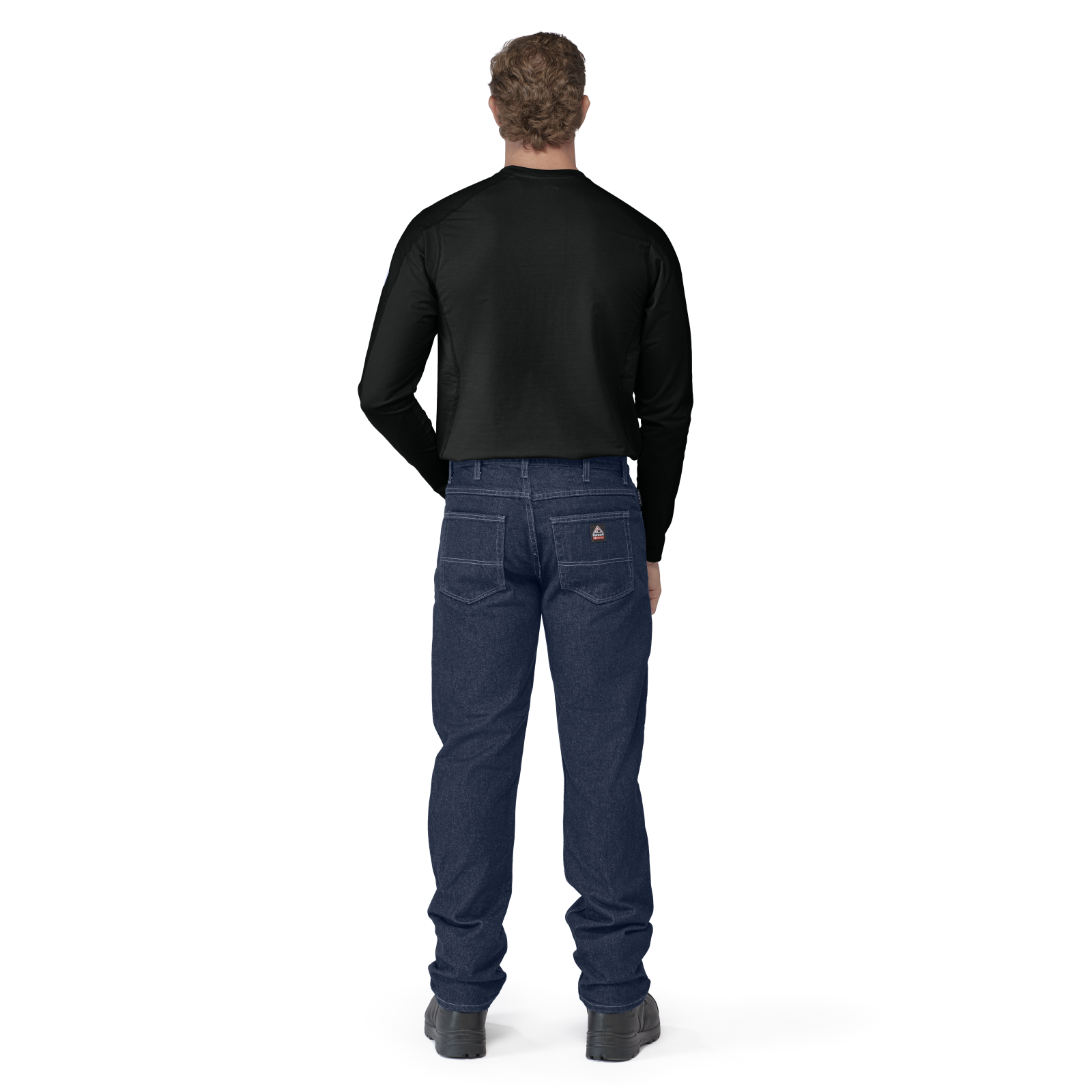 Bulwark Mens Flex Knit Henley - Black - STL2BK-