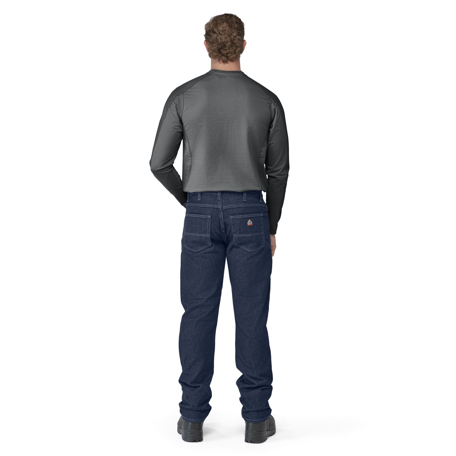 Bulwark Mens Flex Knit Henley - Charcoal - STL2CH-