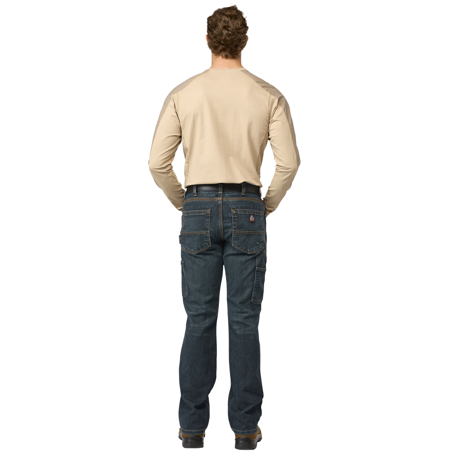 Bulwark Mens Flex Knit Henley - Khaki - STL2KH-
