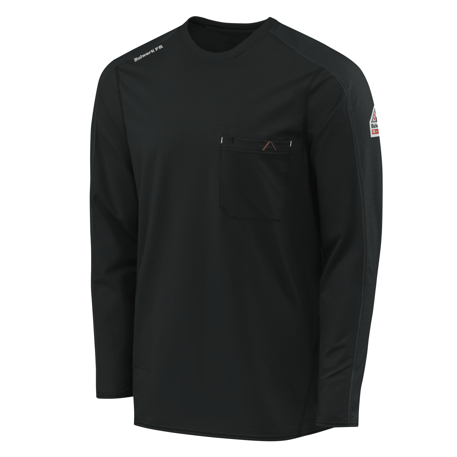 Bulwark Mens Flex Knit Tee - Black - STT2BK-