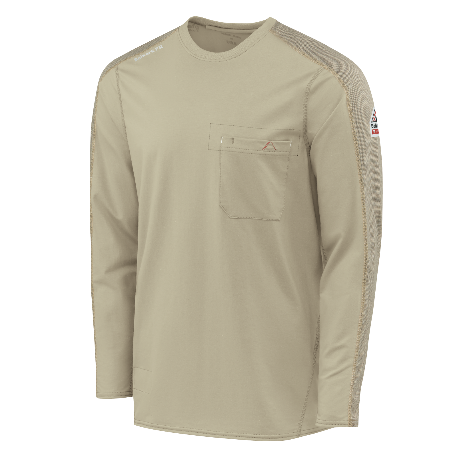 Bulwark Mens Flex Knit Tee - Khaki - STT2KH-