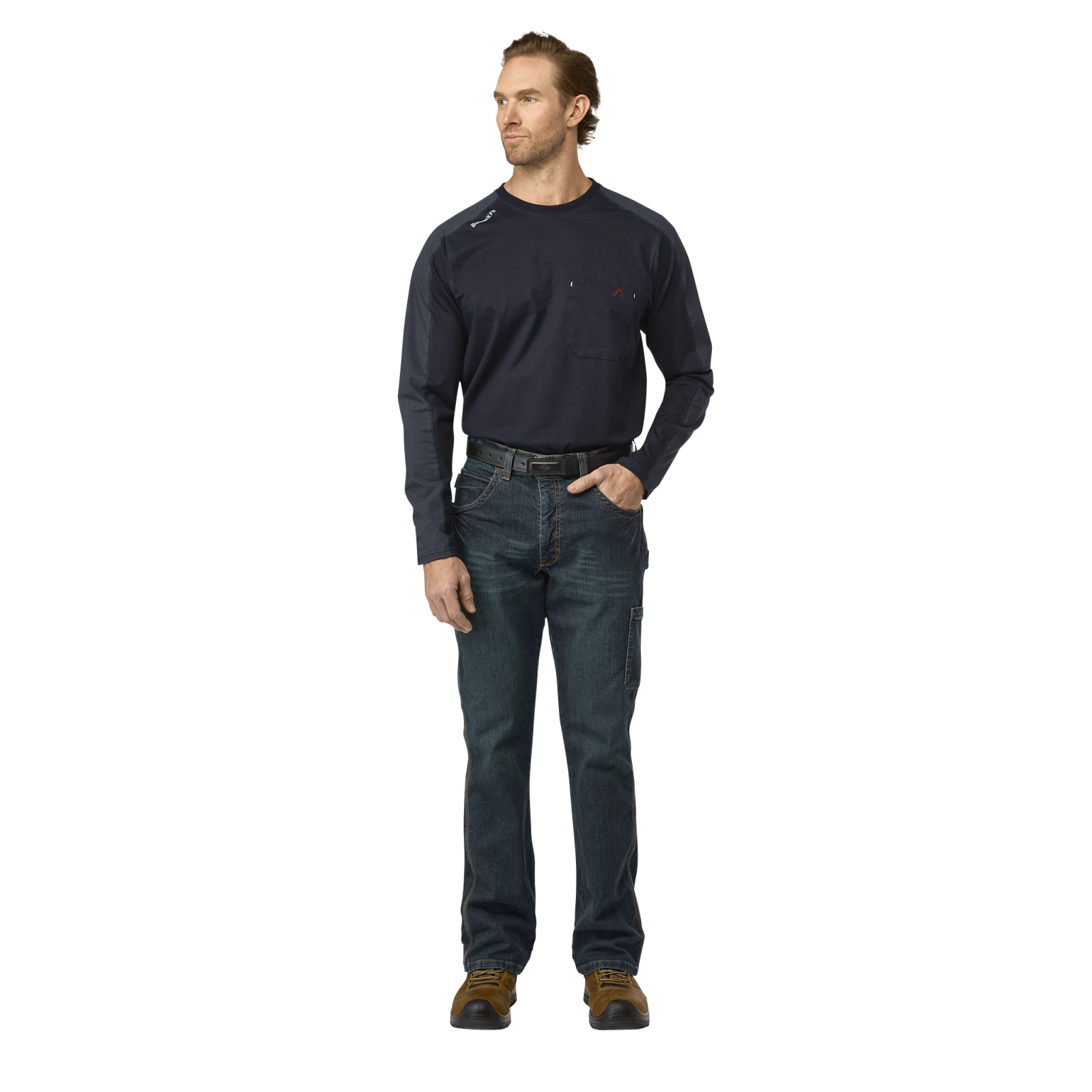 Bulwark Mens Flex Knit Tee - Navy - STT2NV-