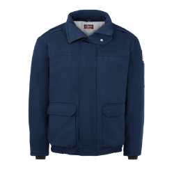Bulwark Mens Heavyweight FR Insulated Bomber Jacket - Navy men,mens,boy,boys,jacket,coat,hoodie,sweatshirt,sweater,insulated,cold,weather,warm,dark,blue,navy,midnight