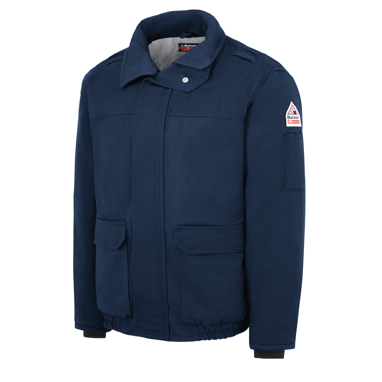 Bulwark Men's Heavyweight FR Insulated Bomber Jacket - Navy - JLR8NV-