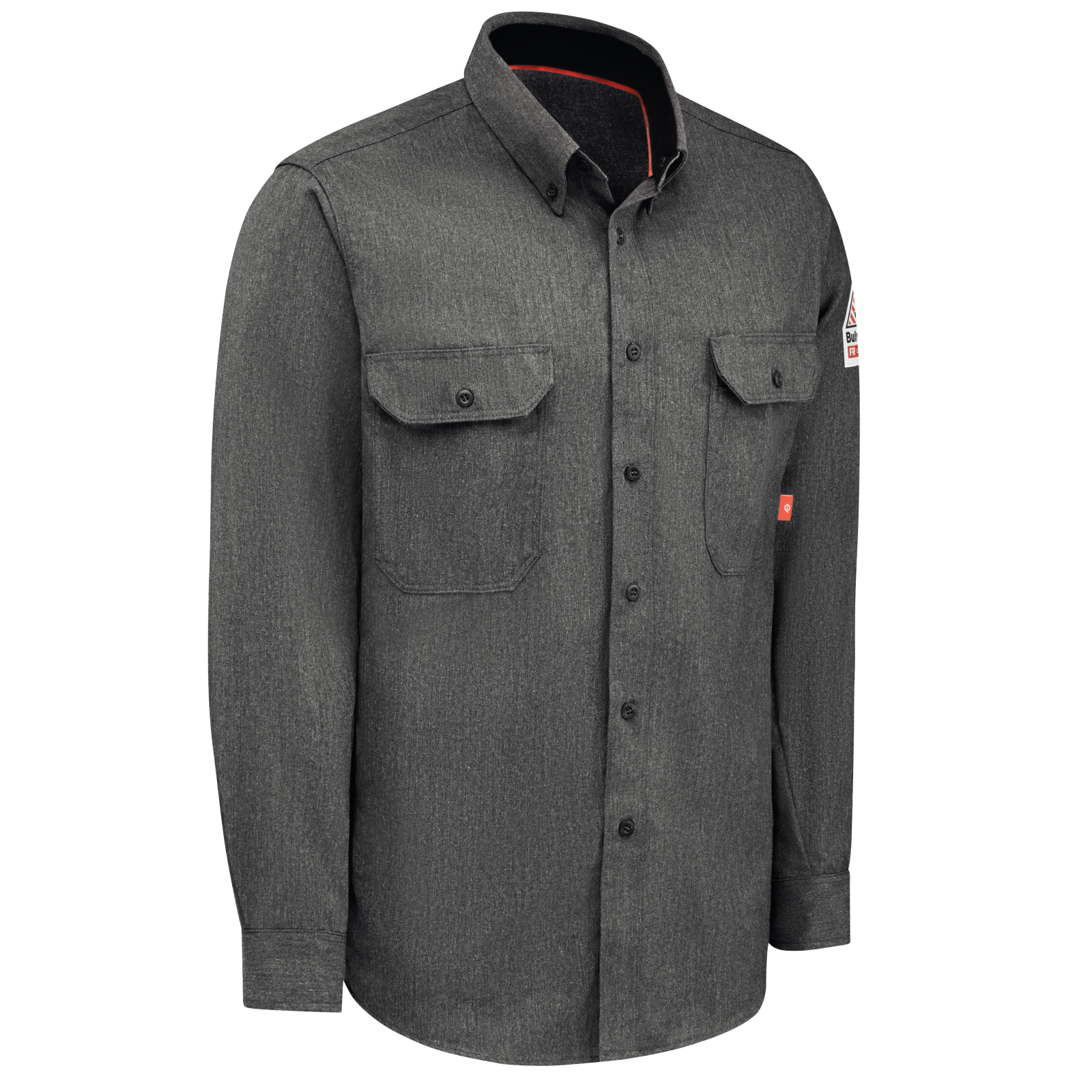 Bulwark Mens IQ SERIES Comfort Woven Lightweight FR Shirt - Dark Gray - QS50DG-