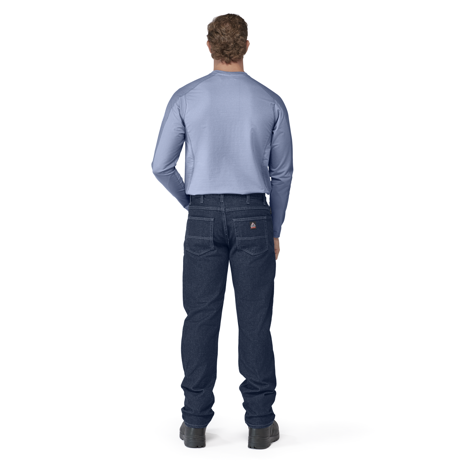 Bulwark Men's Flex Knit Henley - Light Blue - STL2LB-
