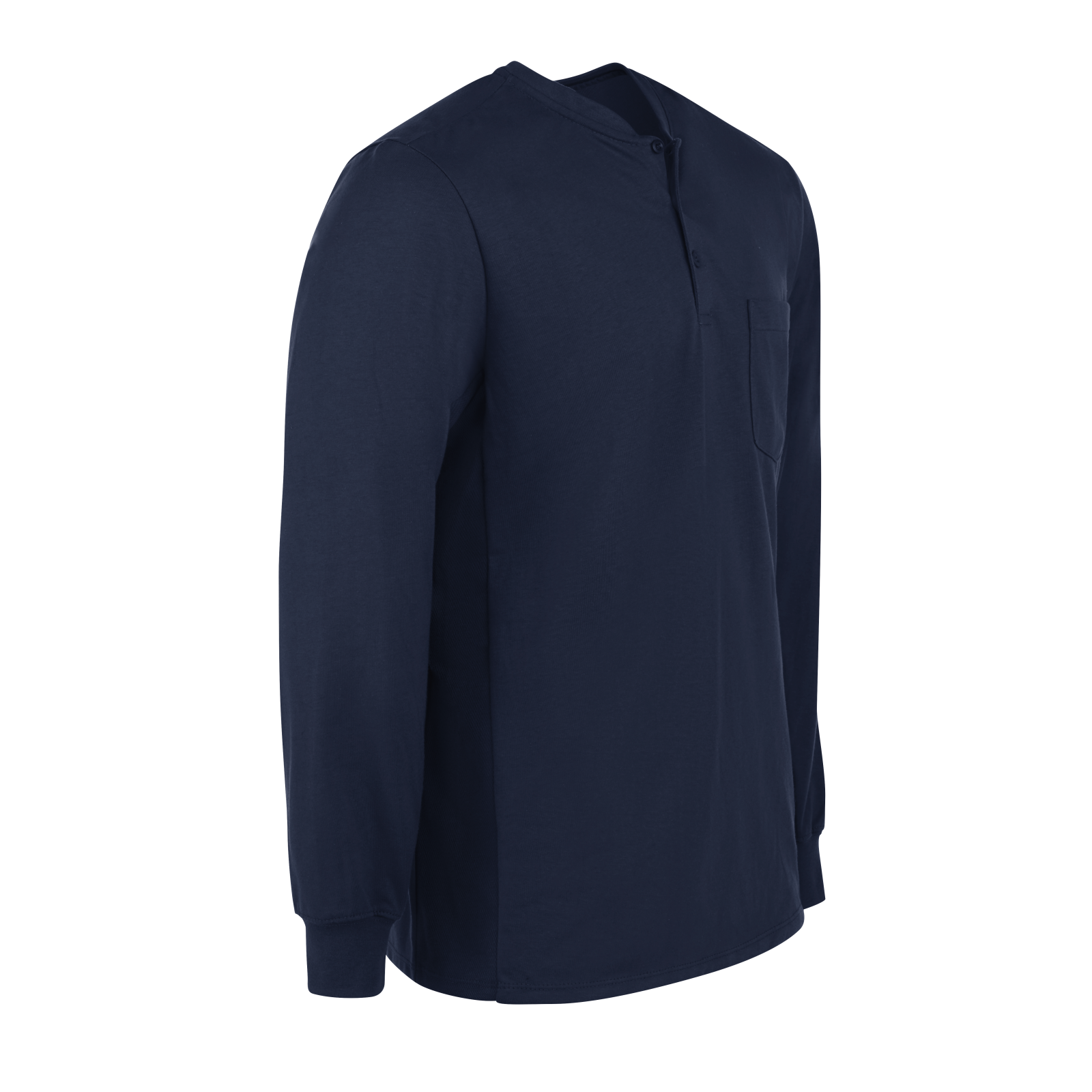 Bulwark Men's Lightweight FR Long Sleeve Henley - Navy - SEL2NV-