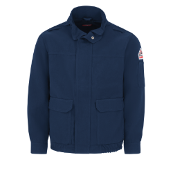 Bulwark Mens Lightweight Nomex FR Lined Bomber Jacket - Navy men,mens,boy,boys,jacket,coat,vest,sweatshirt,sweater,zipper,zip,zip-up,winterwear,outerwear,liner,fr,fire,flame,resistant,retardant,navy,blue,midnight,indigo