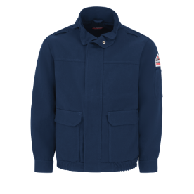 Bulwark Mens Lightweight Nomex FR Lined Bomber Jacket - Navy