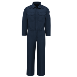 Bulwark Mens Lightweight Nomex FR Premium Coverall - Navy FR,flame,fire,resistant,men,mens,boy,boys,blues,coverall,coveralls,overalls,overall,work,onesie,dark,light,navy,blue,midnight,indigo