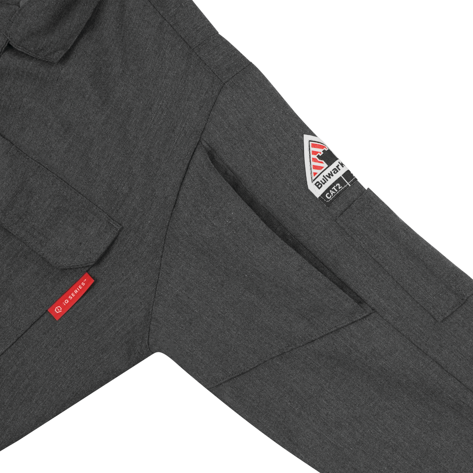 Bulwark Mens iQ Series FR Mobility Coverall - Dark Grey - QC20DG-