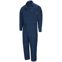 Bulwark Mens iQ Series FR Mobility Coverall - Navy FR,flame,fire,resistant,men,mens,boy,boys,blues,coverall,coveralls,overalls,overall,work,onesie,dark,blue,navy,indigo,midnight