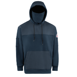 Bulwark Mens FR Fleece Hoodie - Navy winterwear,outerwear,fr,flame,fire,resistant,men,mens,boy,boys,jacket,coat,hoodie,sweatshirt,sweater,pullover,dark,navy,midnight,indigo