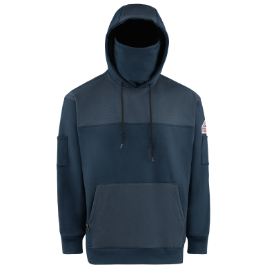 Bulwark Mens FR Fleece Hoodie - Navy