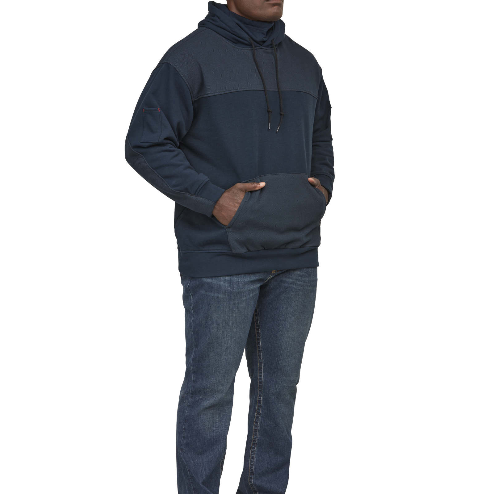 Bulwark Mens FR Fleece Hoodie - Navy - SMM4NV-