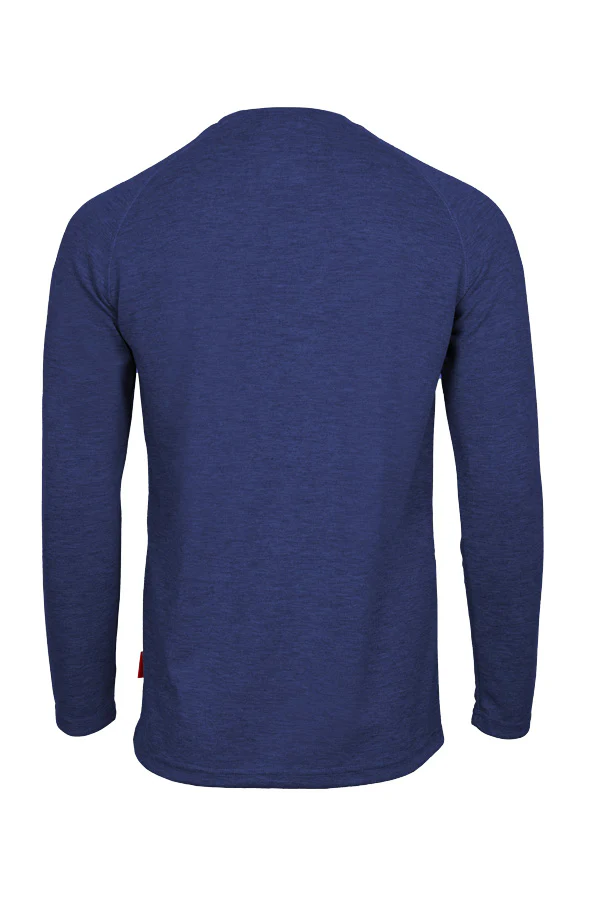 Lapco Mens FR Raglan Sleeve T-Shirt Henley - Royal Blue - FRT-RHP-RO-