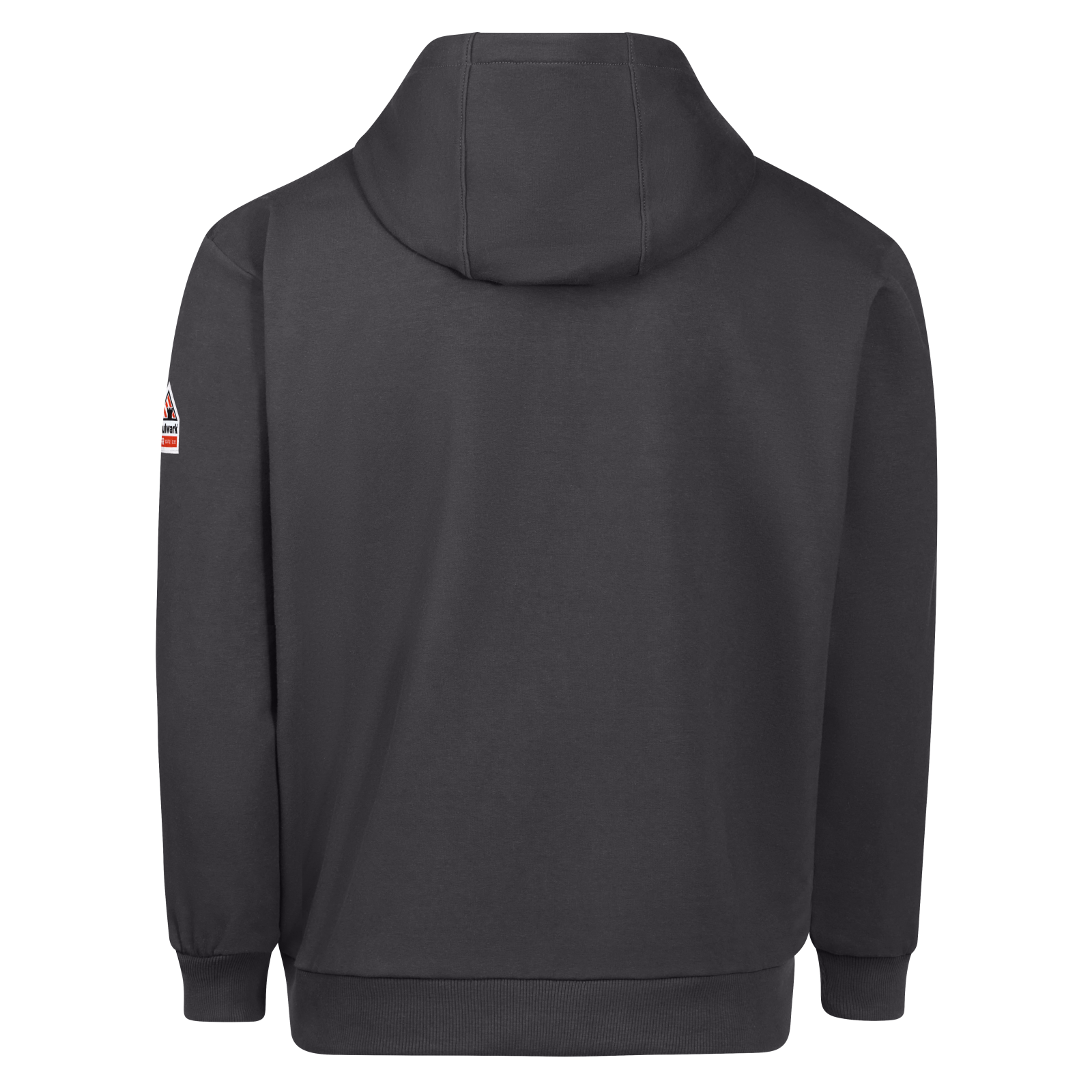 Bulwark Mens Fleece FR Zip-Front Hooded Sweatshirt - Charcoal - SEH4CH-