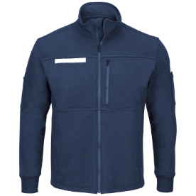 Bulwark Men's Fleece FR Zip-Up Jacket - Navy