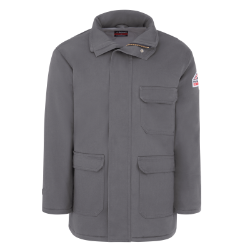 Bulwark Mens Heavyweight Excel FR ComforTouch Insulated Deluxe Parka - Grey men,mens,mens,boy,boys,winterwear,outerwear,jacket,parka,warm,coat,insulated,grey,iron,gunmetal,silver