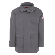 Bulwark Mens Heavyweight Excel FR ComforTouch Insulated Deluxe Parka - Grey men,mens,mens,boy,boys,winterwear,outerwear,jacket,parka,warm,coat,insulated,grey,iron,gunmetal,silver