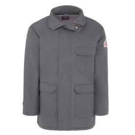 Bulwark Mens Heavyweight Excel FR ComforTouch Insulated Deluxe Parka - Grey