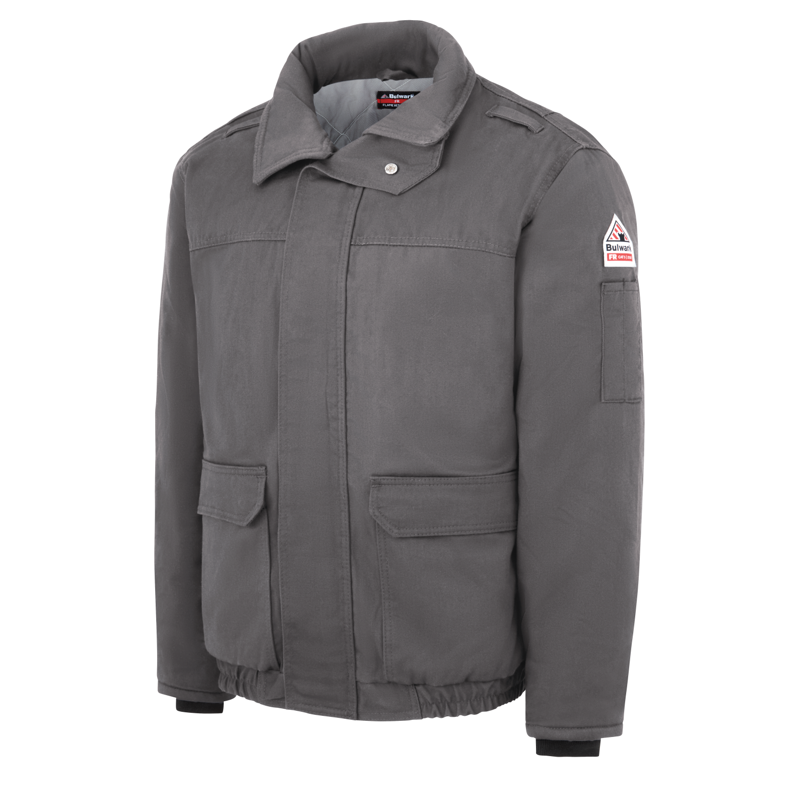 Bulwark Mens Heavyweight FR Insulated Bomber Jacket - Grey - JLR8GY-