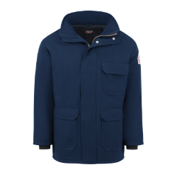 Bulwark Mens Heavyweight Nomex FR Insulated Deluxe Parka - Navy fr,fire,flame,resistant,retardant,men,mens,mens,boy,boys,winterwear,outerwear,jacket,parka,warm,coat,insulated,NAVY,blue,midnight,indigo