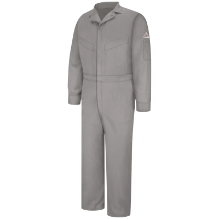 Bulwark Mens Lightweight Excel FR ComforTouch Deluxe Coverall - Grey FR,flame,fire,resistant,men,mens,boy,boys,blues,coverall,coveralls,overalls,overall,work,onesie,dark,light,grey,gray,silver,iron,metal,charcoal