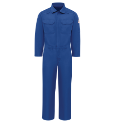 Bulwark Mens Lightweight Nomex FR Premium Coverall - Royal Blue FR,flame,fire,resistant,men,mens,boy,boys,blues,coverall,coveralls,overalls,overall,work,onesie,bright,light,royal,blue,midnight,indigo