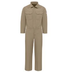 Bulwark Mens Lightweight Nomex FR Premium Coverall - Tan FR,flame,fire,resistant,men,mens,boy,boys,blues,coverall,coveralls,overalls,overall,work,onesie,dark,light,tan,khaki,sand,beige