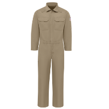 Bulwark Mens Lightweight Nomex FR Premium Coverall - Tan FR,flame,fire,resistant,men,mens,boy,boys,blues,coverall,coveralls,overalls,overall,work,onesie,dark,light,tan,khaki,sand,beige