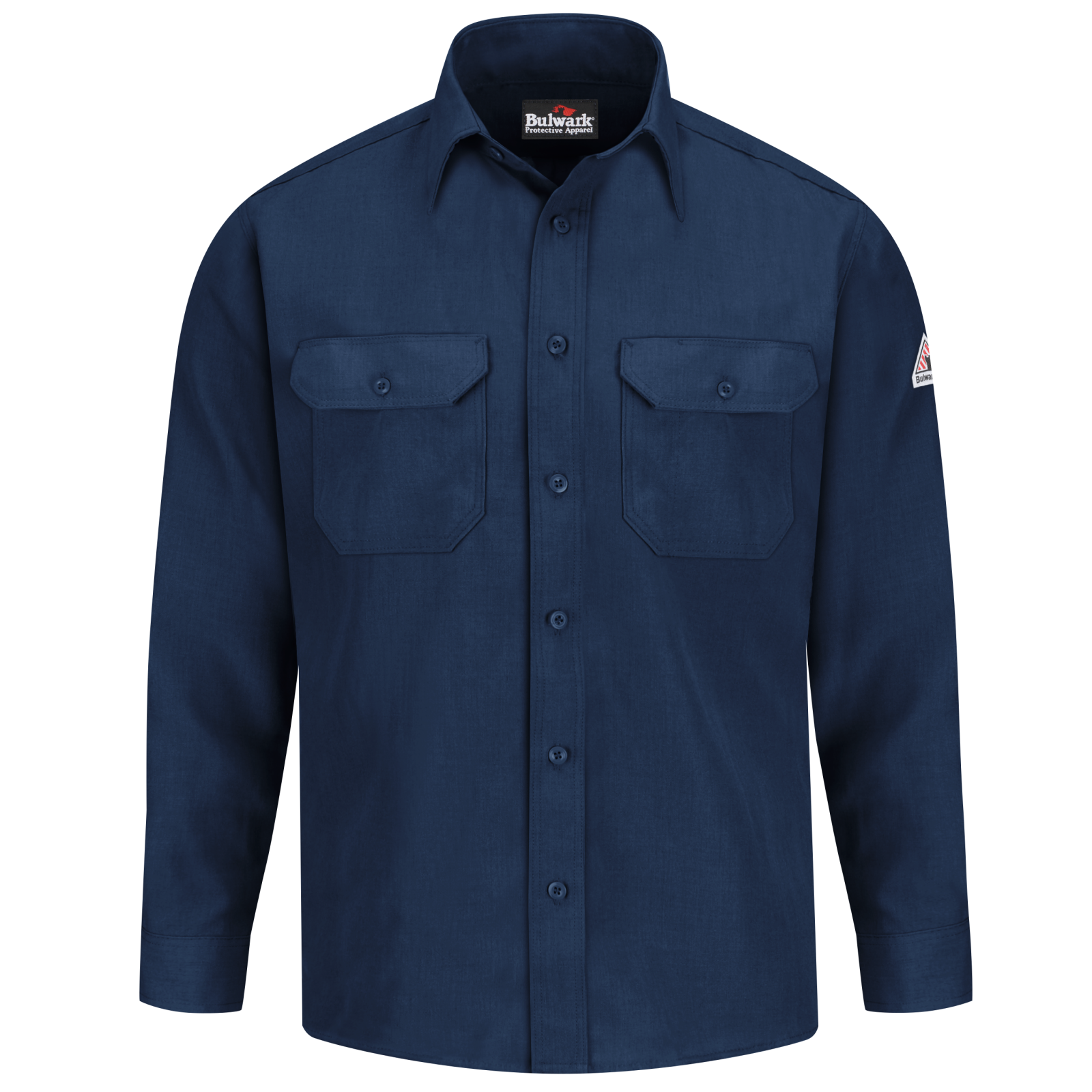 Bulwark Mens Lightweight Nomex FR Uniform Shirt - Navy - SND2NV-