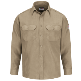 Bulwark Mens Lightweight Nomex FR Uniform Shirt - Tan
