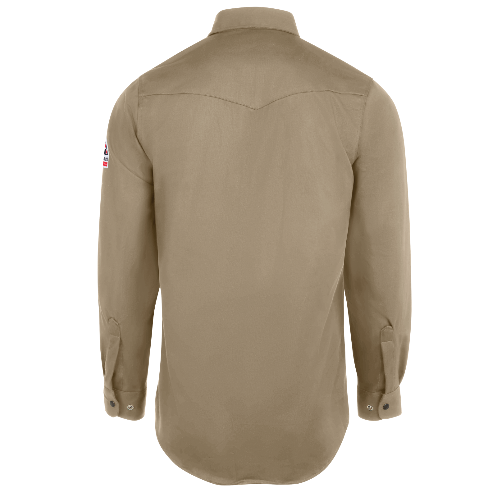 Bulwark Mens Midweight Excel FR Snap-Front Uniform Shirt - Tan - SES2TN-