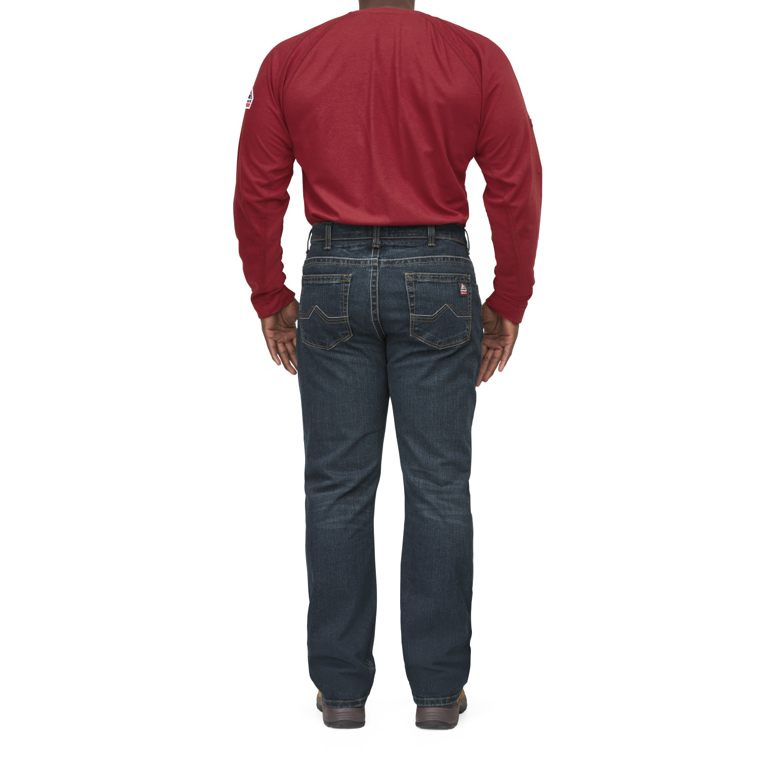 Bulwark Mens Relaxed Fit Bootcut Jean with Stretch - Sanded Denim - PSJ2SD-