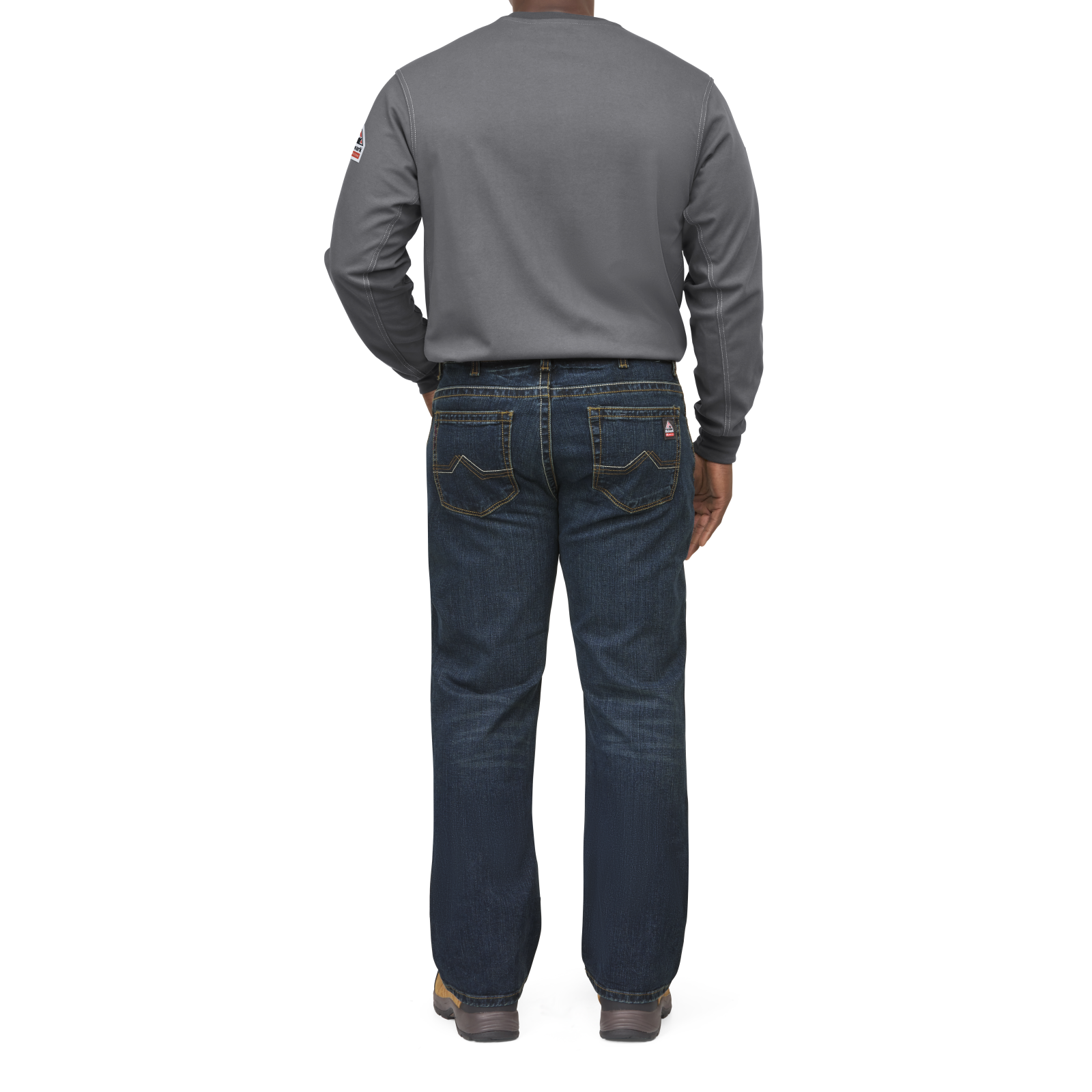 Bulwark Mens iQ Series Comfort Plus Knit FR Henley - Charcoal - QT40CH-