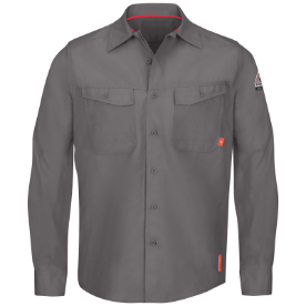 Bulwark Mens iQ Series Endurance Collection FR Work Shirt - Grey