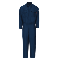 Bulwark Mens iQ Series Lightweight Mobility Coverall - Navy FR,flame,fire,resistant,men,mens,boy,boys,blues,coverall,coveralls,overalls,overall,work,onesie,dark,blue,navy,indigo,midnight