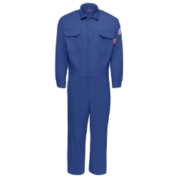 Bulwark Mens iQ Series Lightweight Mobility Coverall - Royal Blue FR,flame,fire,resistant,men,mens,boy,boys,blues,coverall,coveralls,overalls,overall,work,onesie,dark,blue,royal,indigo,midnight