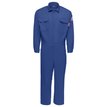 Bulwark Mens iQ Series Lightweight Mobility Coverall - Royal Blue FR,flame,fire,resistant,men,mens,boy,boys,blues,coverall,coveralls,overalls,overall,work,onesie,dark,blue,royal,indigo,midnight