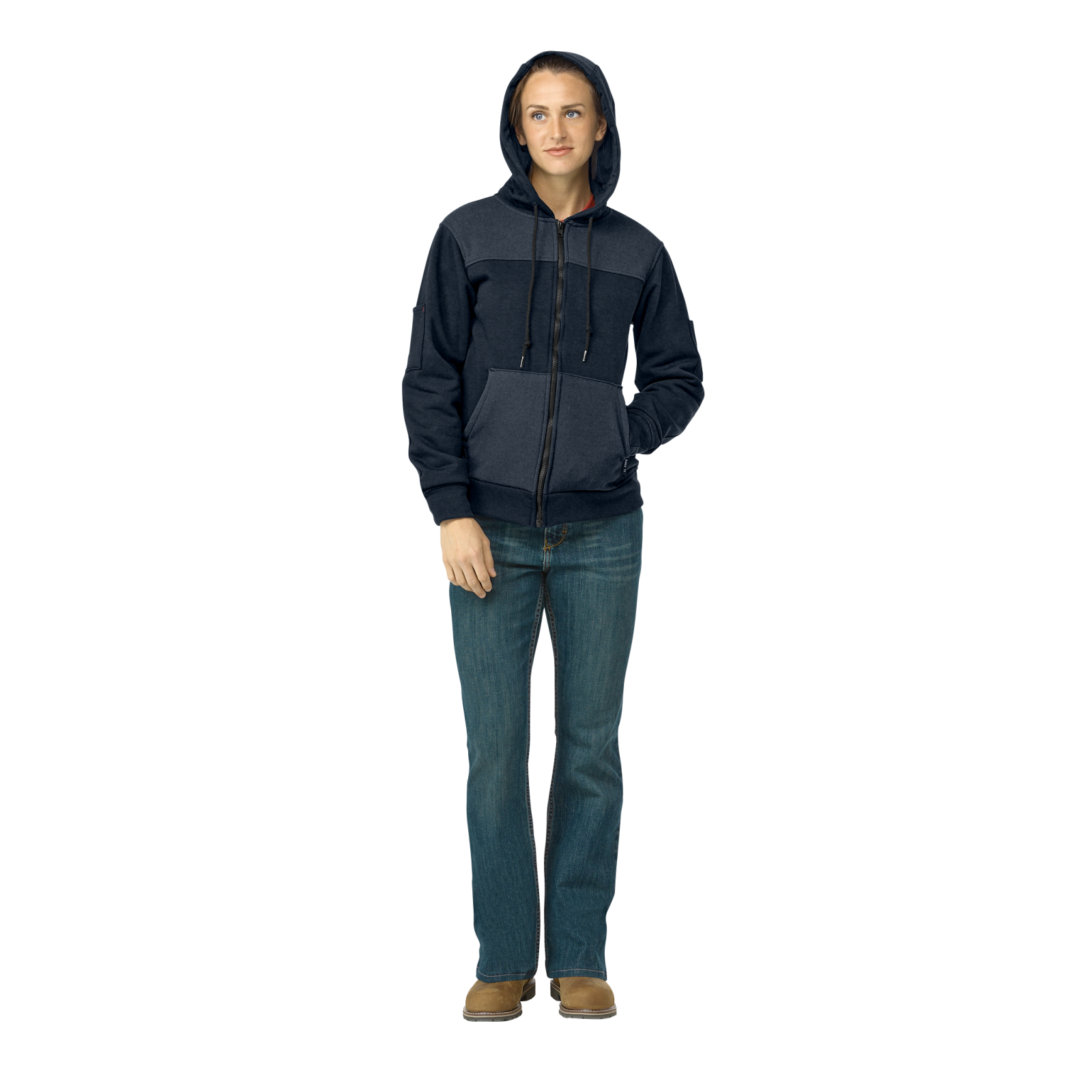 Bulwark Women's FR Full Zip Hoodie with Face Mask - Navy - SMM7NV-
