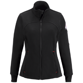 Bulwark Women's Fleece FR Zip-Up Jacket - Black